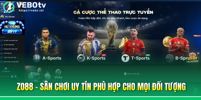 Zo88 - Sân chơi uy tín phù hợp cho mọi đối tượng