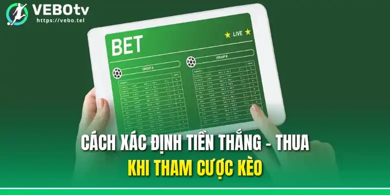 Cách xác định tiền thắng - thua khi tham cược kèo