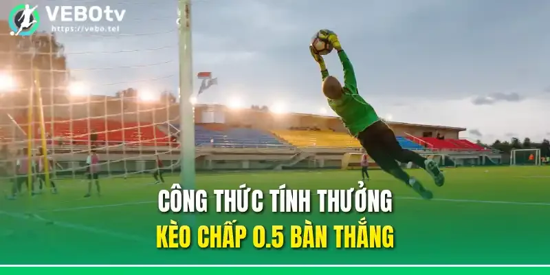 Công thức tính thưởng kèo chấp 0.5 bàn thắng