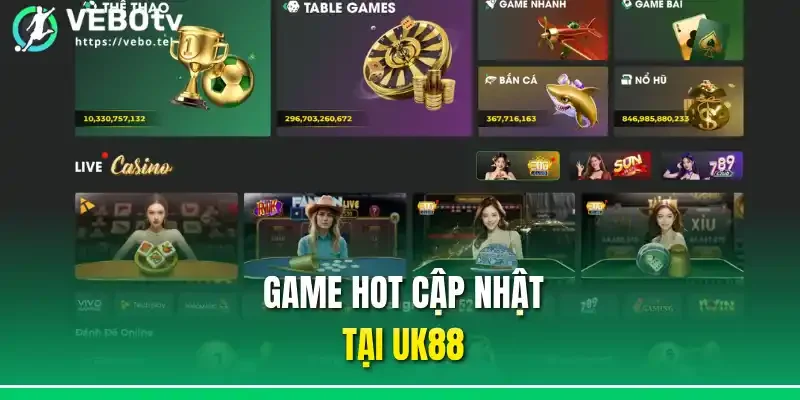 Game hot cập nhật tại Uk88
