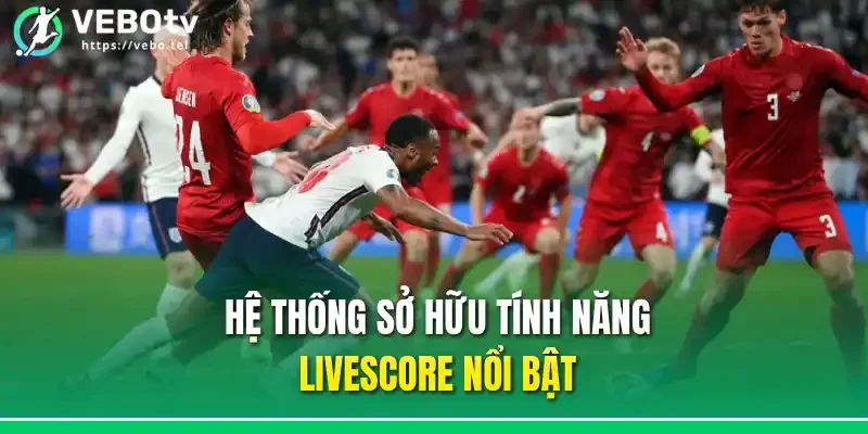 Hệ thống sở hữu tính năng livescore nổi bật