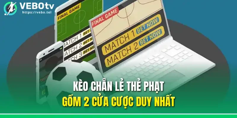 Kèo chẵn lẻ thẻ phạt gồm 2 cửa cược duy nhất