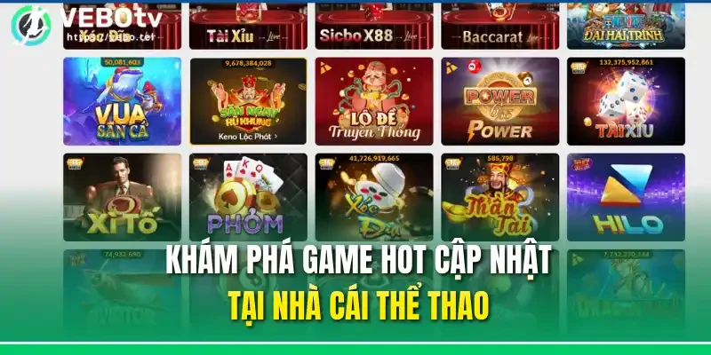 Khám phá game hot cập nhật tại nhà cái thể thao