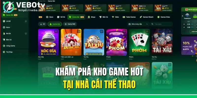 Khám phá kho game hot tại nhà cái thể thao