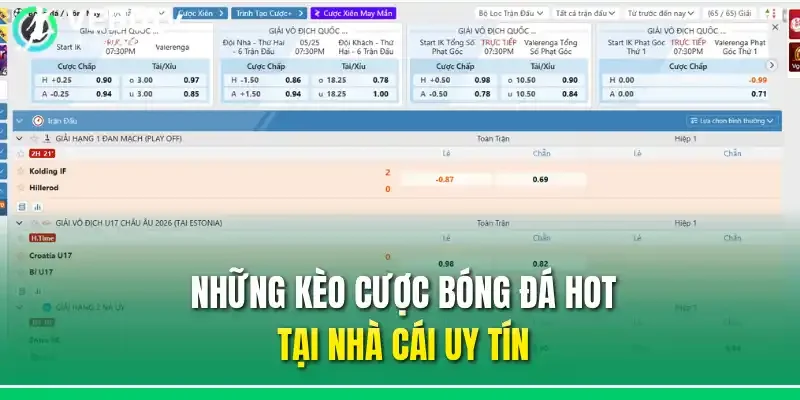 Những kèo cược bóng đá hot tại nhà cái uy tín