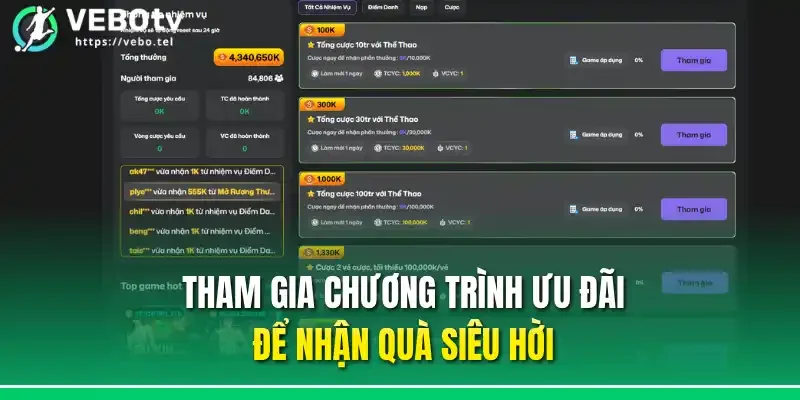 Tham gia chương trình ưu đãi để nhận quà siêu hời 