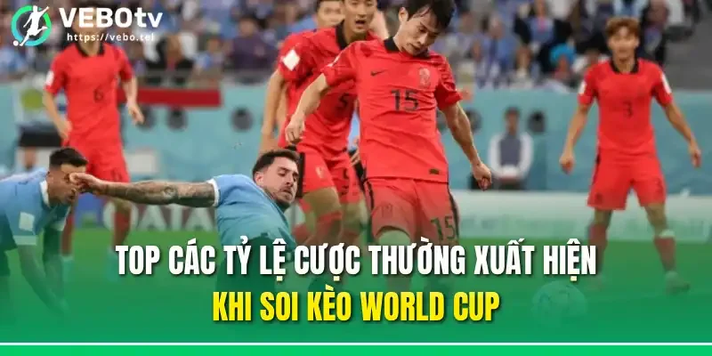 Top các tỷ lệ cược thường xuất hiện khi soi kèo world cup